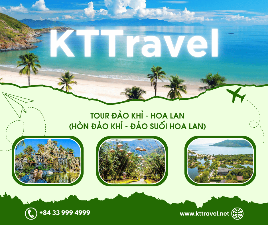 TOUR ĐẢO KHỈ -HOA LAN (HÒN ĐẢO KHỈ - ĐẢO SUỐI HOA LAN)